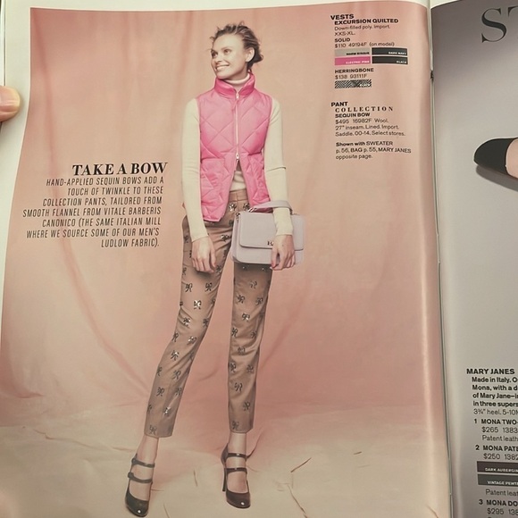 J.Crew Collection silk Sequin Bow Pants size 6 - Picture 6 of 16